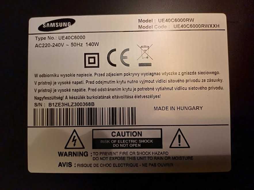 Mam do odstąpienia  dobrze działający TV LCD Samsung 43 calowy