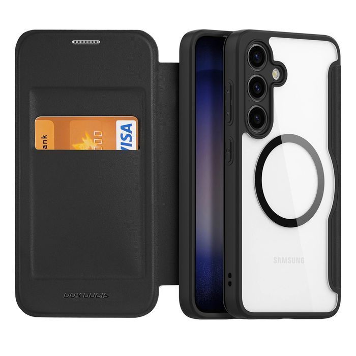 Etui Dux Ducis Skin X Pro do Samsung S24+ z MagSafe i klapką - czarne