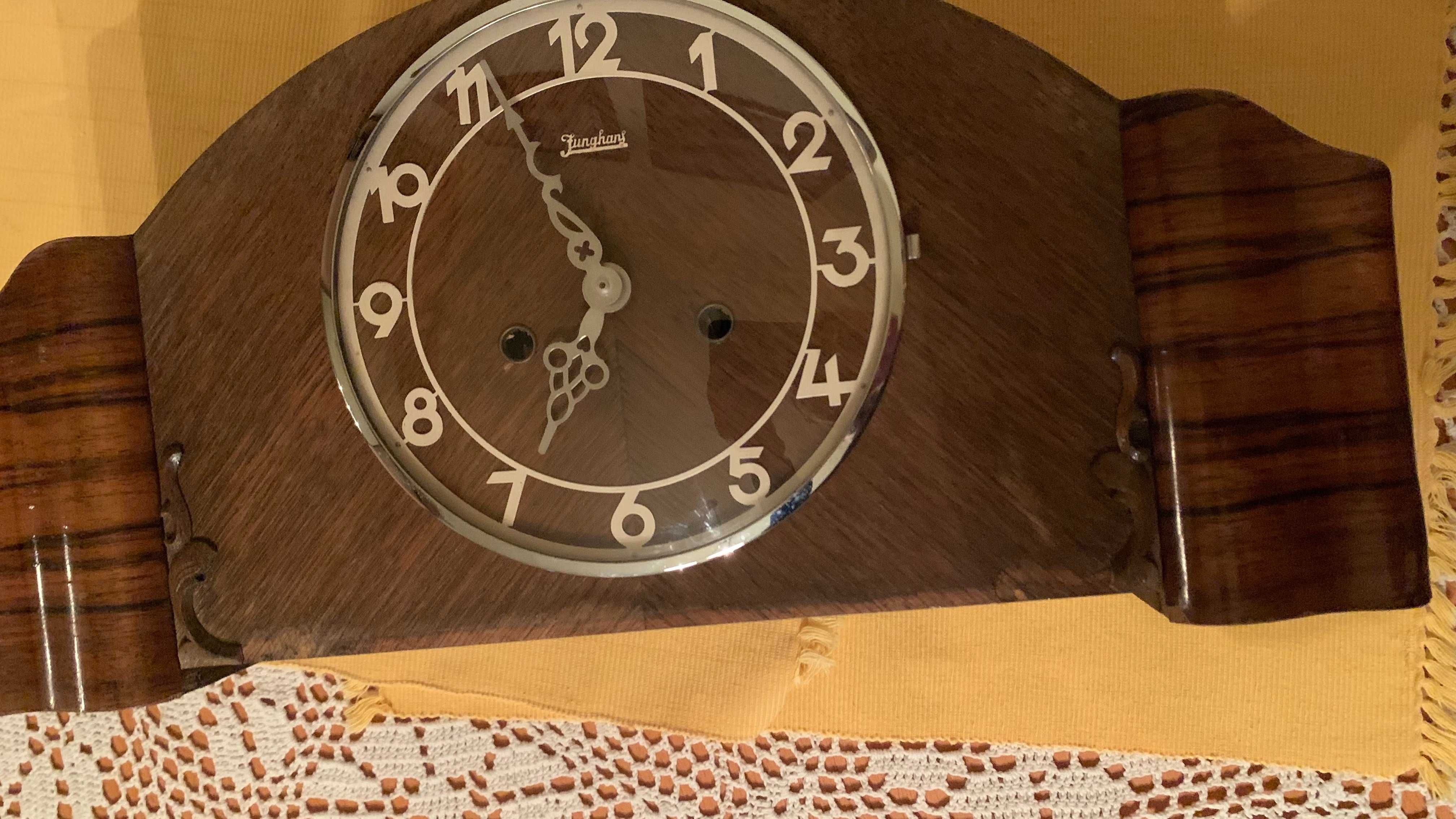 stary zegar kominkowy firmy junghans art deco