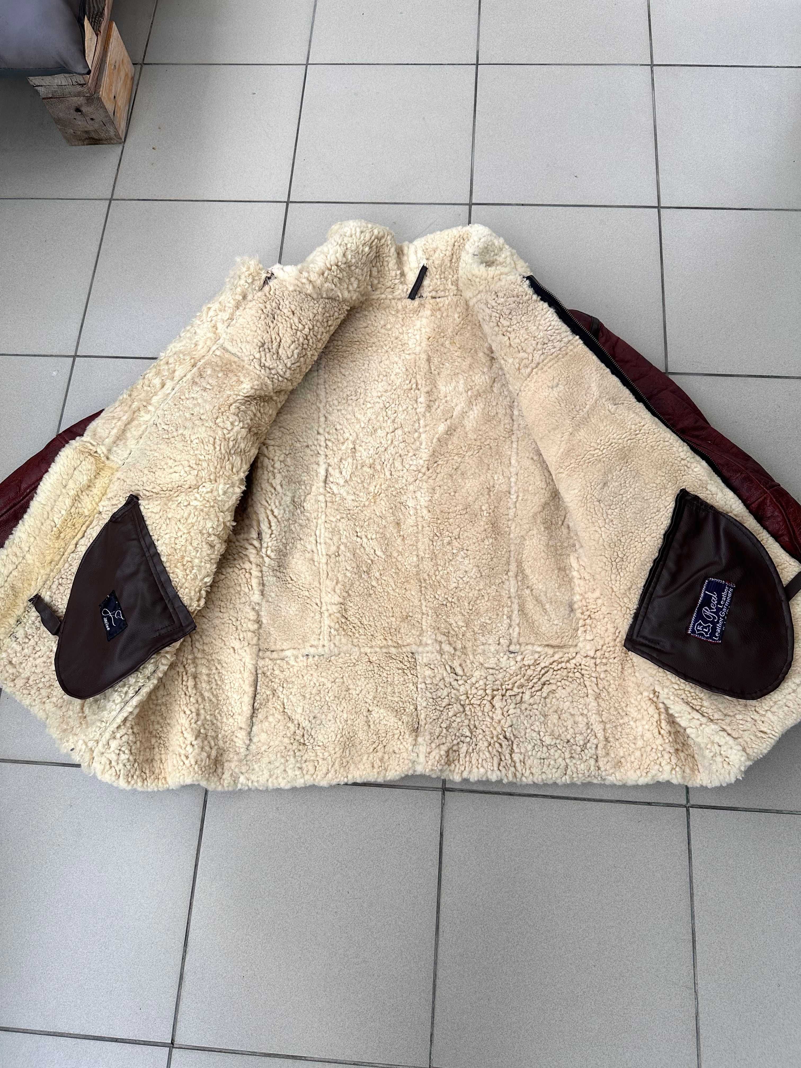 Kurtka skórzana kożuch pilotka Aviator Type B-2 baran r. XXL