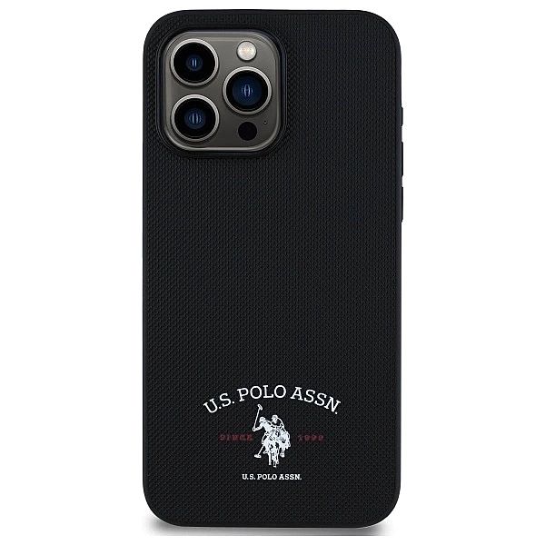 Etui US Polo Printed DH Logo na iPhone 15 Pro Max 6,7" - czarne