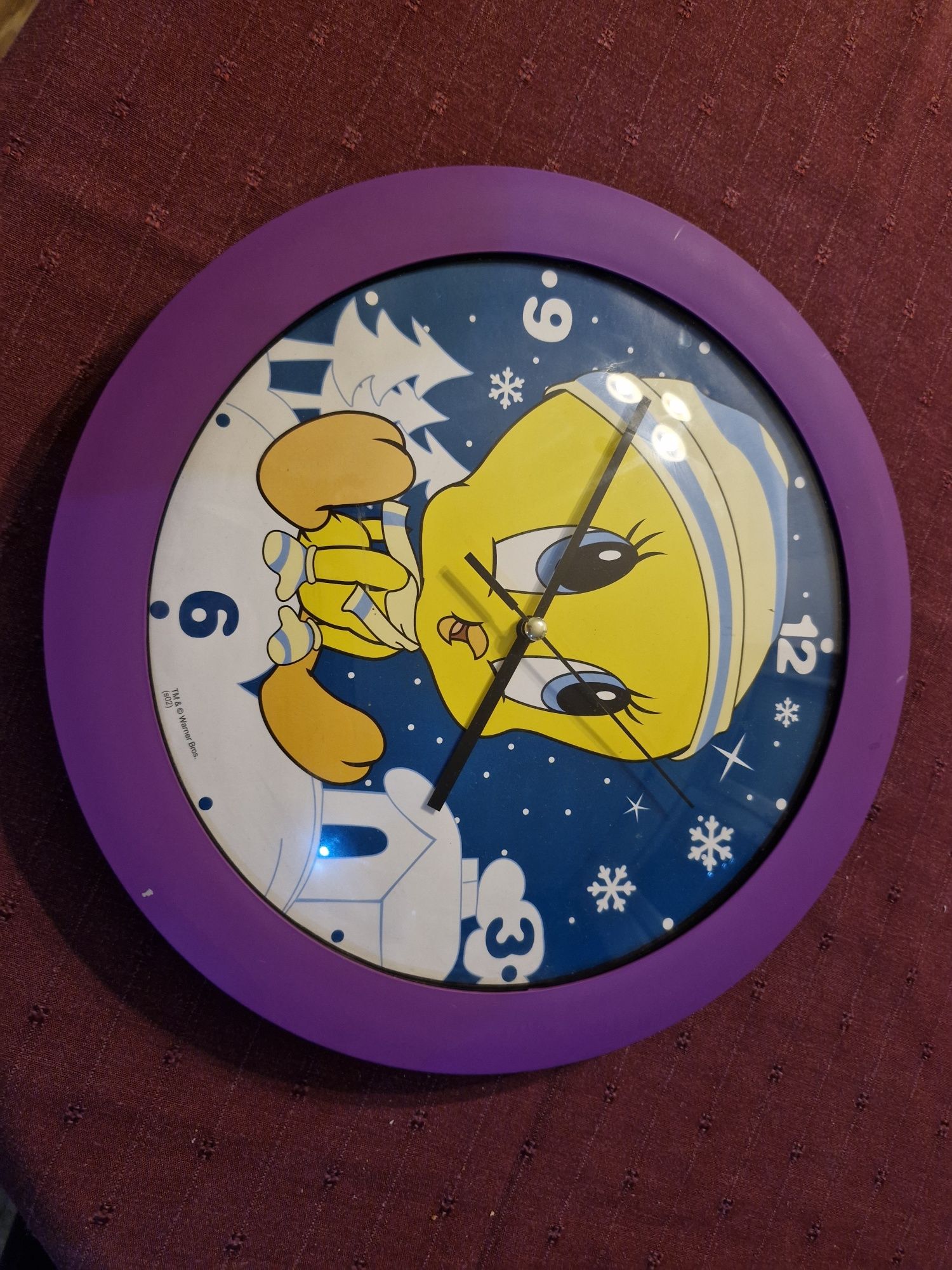Zegar ścienny dla dzieci Looney Tunes Tweety