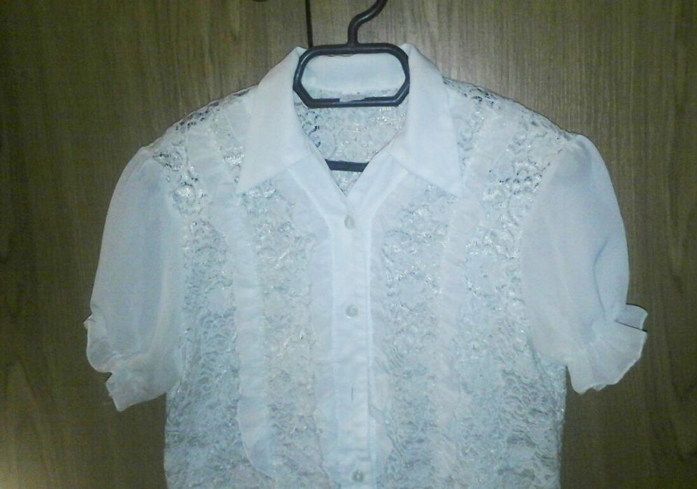 Блуза (блузка) белая р.140-152 (школьная форма) ТОЛЬКО ДОНЕЦК