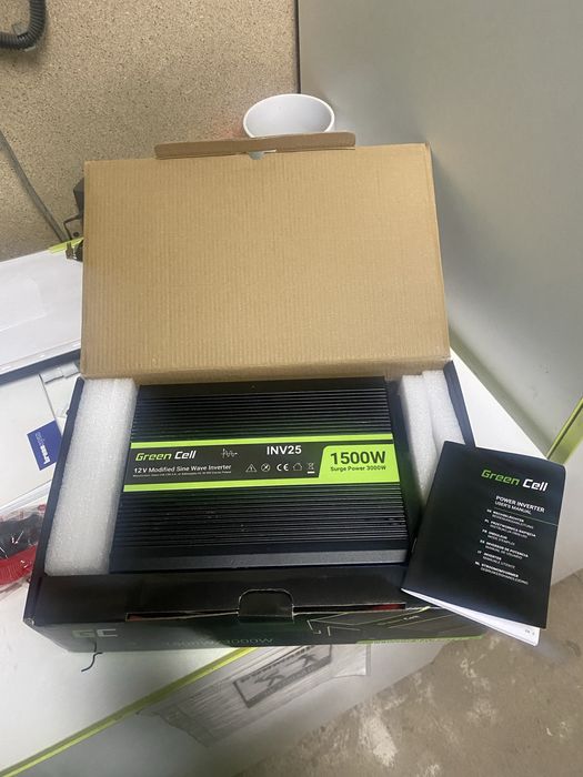 Перетворювач інвертор Green Cell 12V 230B 1500W/3000W