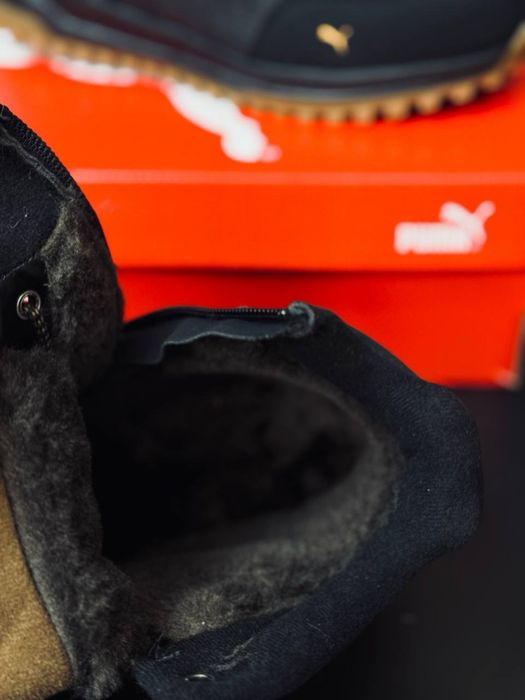 Чоловічі зимові черевики чорні на хутрі/натуральна шкіра +3 -31