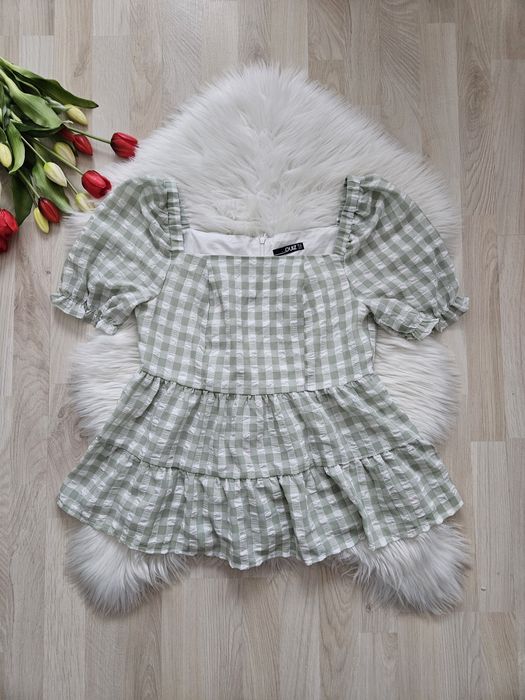 Bluzka w stylu babydoll w kratę styl prowansalski Quiz 40 L