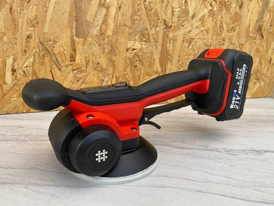 123 мм Віброприсоска Shijing 9393 + Акб 4.0Ah Біла гума з регулюванням