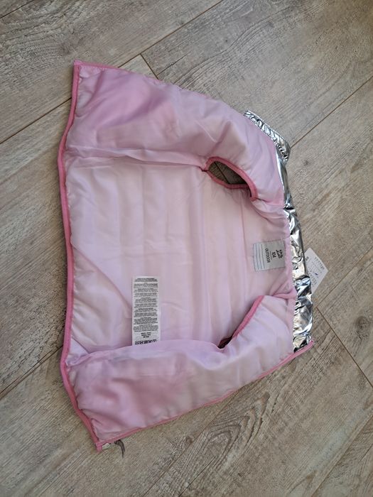 Bezrękawnik/ kamizelka dziewczęca,  srebrna - rozm 104