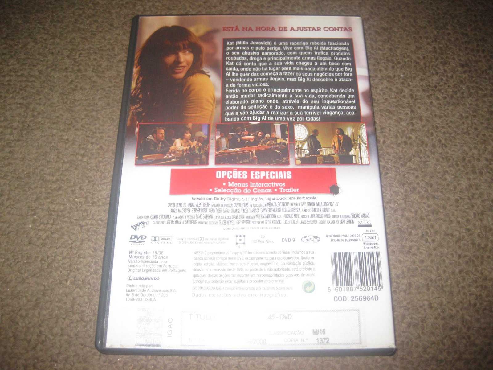 DVD ".45" com Milla Jovovich