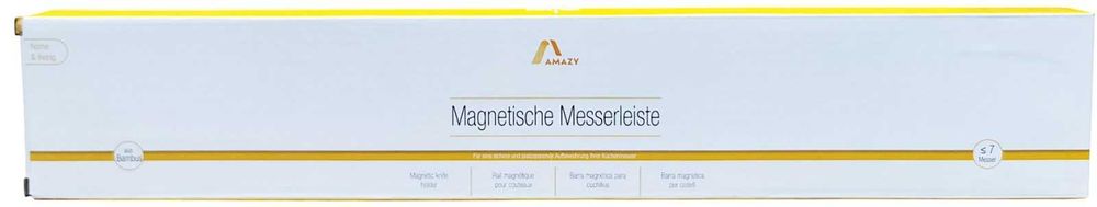 Magnetyczna listwa bambus 40 cm + ostre duże noże kuchenne + pokrowce