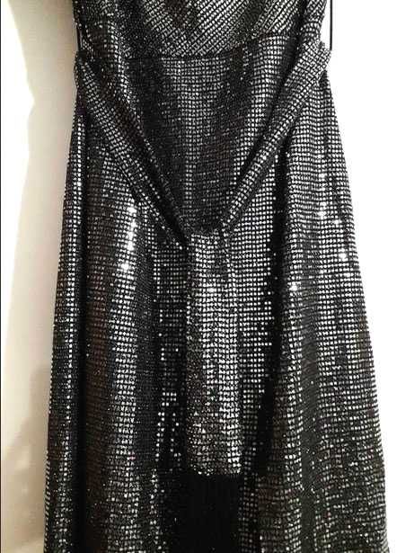Vestido midi de festa com cinto da Zara T: M Novo c/etiqueta