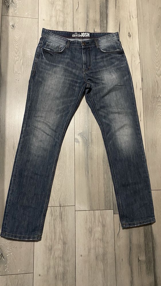 Spodnie Tom Tailor 33/32 JOSH Regular Slim męskie jeansy  granatowe