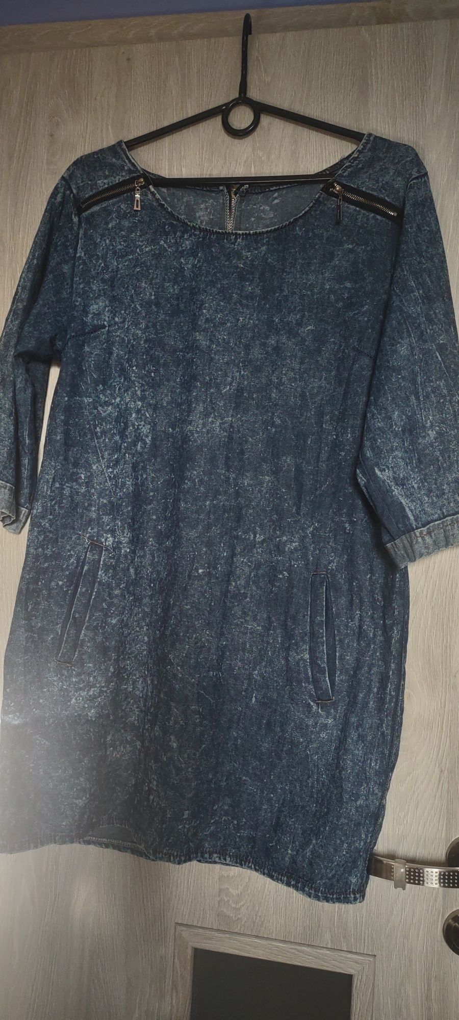 Dżinsowa sukienka tunika  denim bawełna XL gratis wysyłka
