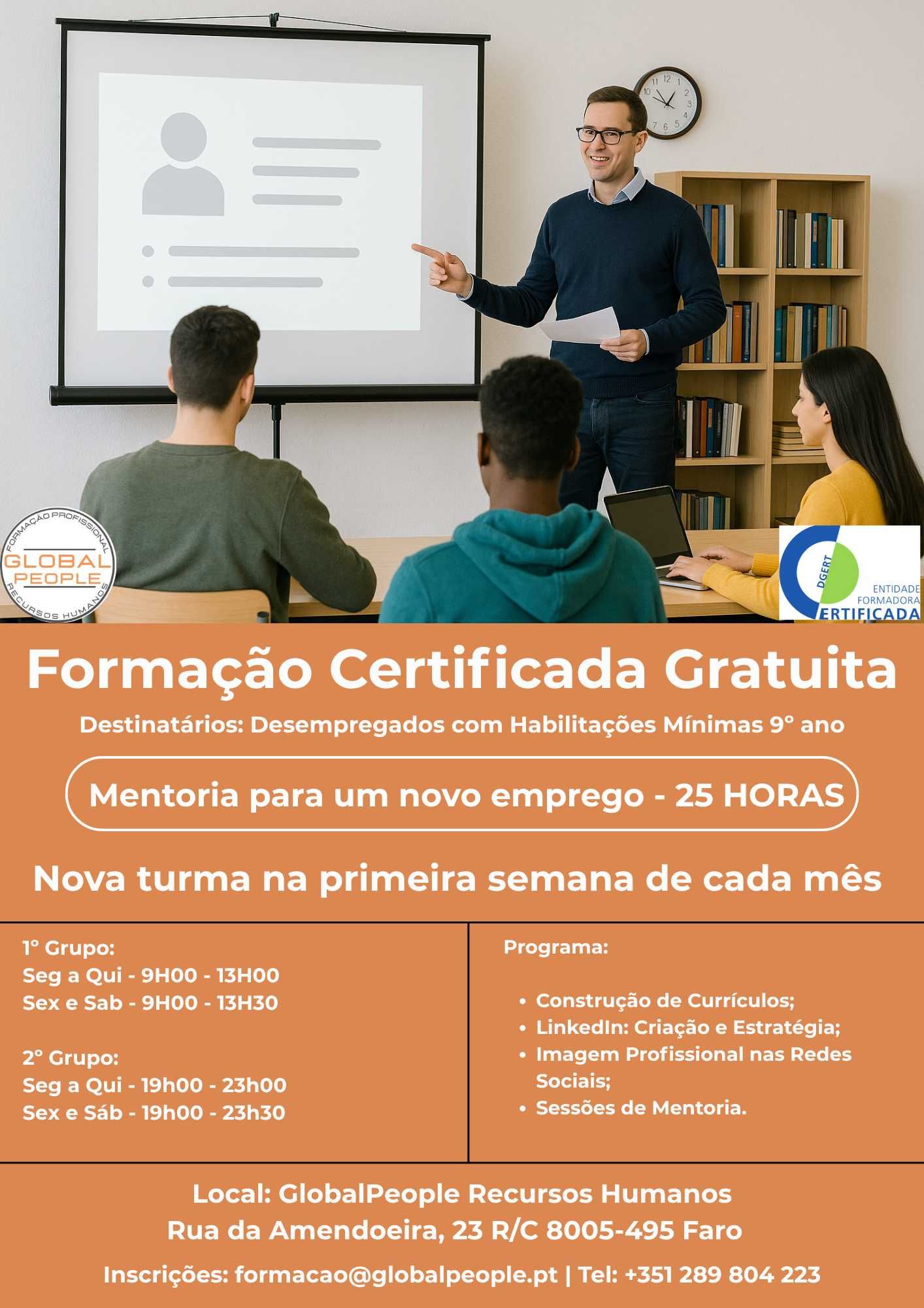 Gratuitas | Formações Certificadas Online/Presenciais - Algarve