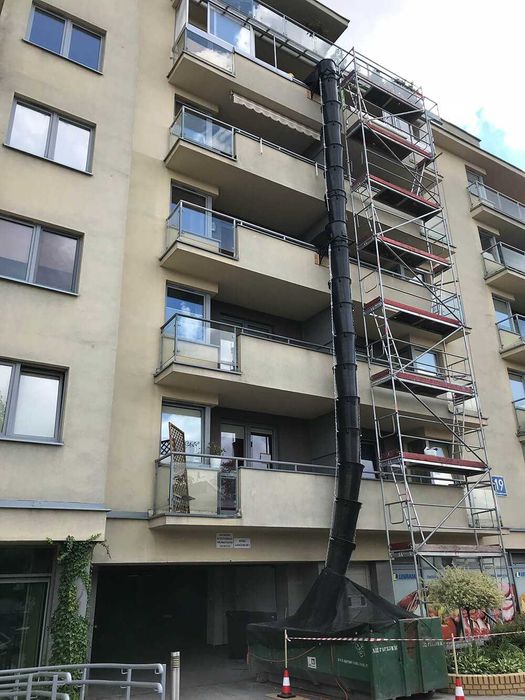 Zsyp na Gruz Kosze Zsypowe do gruzu Zsypy Budowlane Lej Rynna