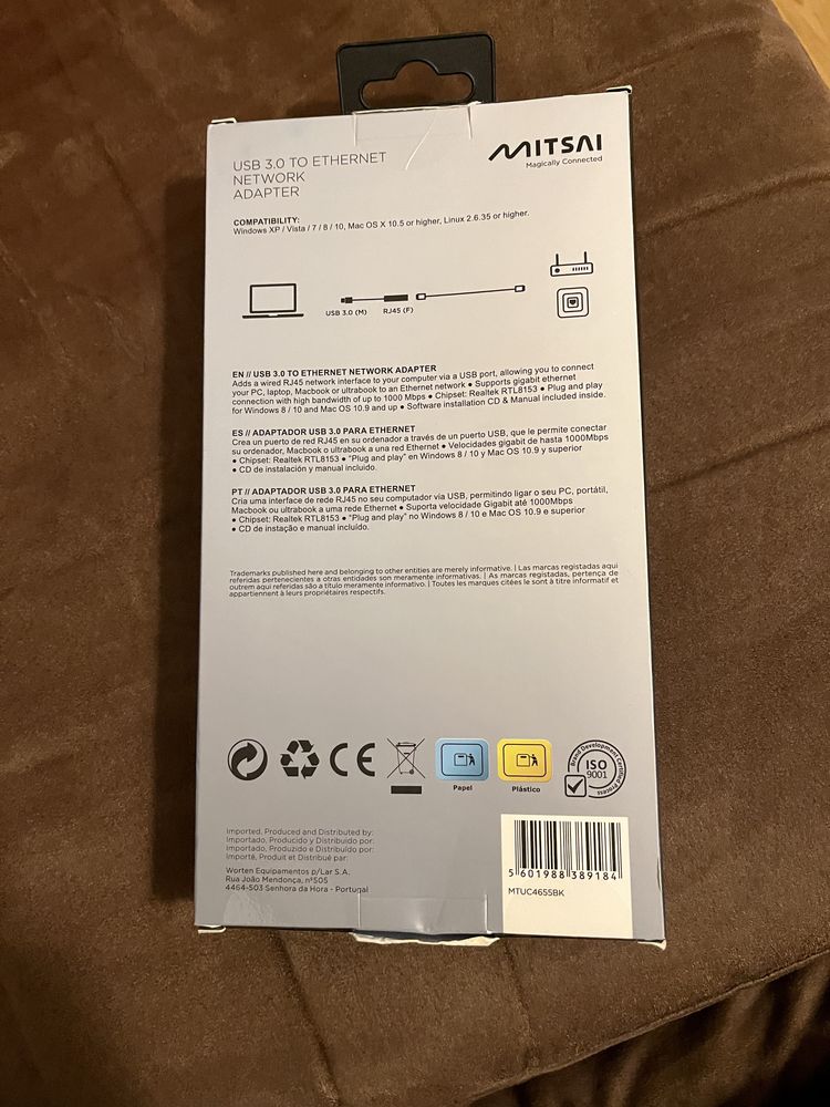 Adaptador MITSAI usb to ethernet