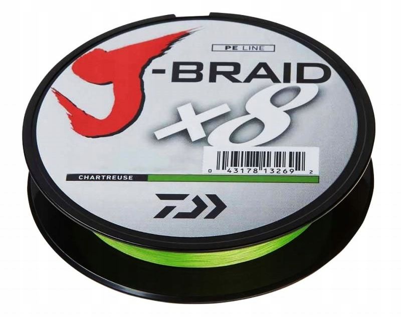 Plecionka Daiwa J-Braid X 8 Chartreuse 150M 0,13Mm