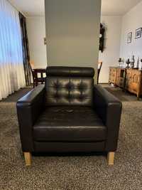Fotel skórzany skóra Ikea KATLSTAD brązowy jak LANDSKRONA westwing