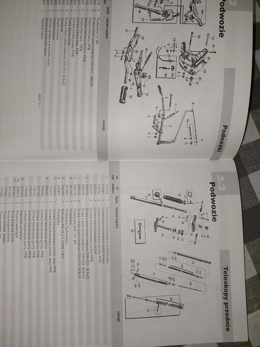 Instrukcja obsługi katalog części rama silnik Simson s51