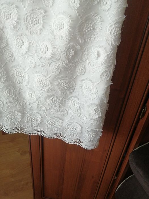 Sukienka mini Zara we wzory 3d M biała