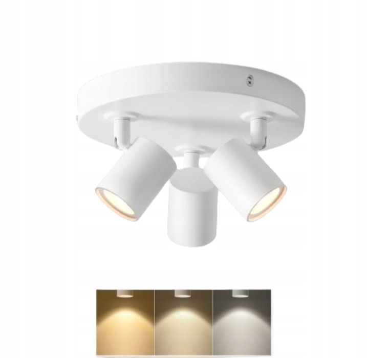 Nowoczesna lampa sufitowa LED z regulowanymi reflektorami
