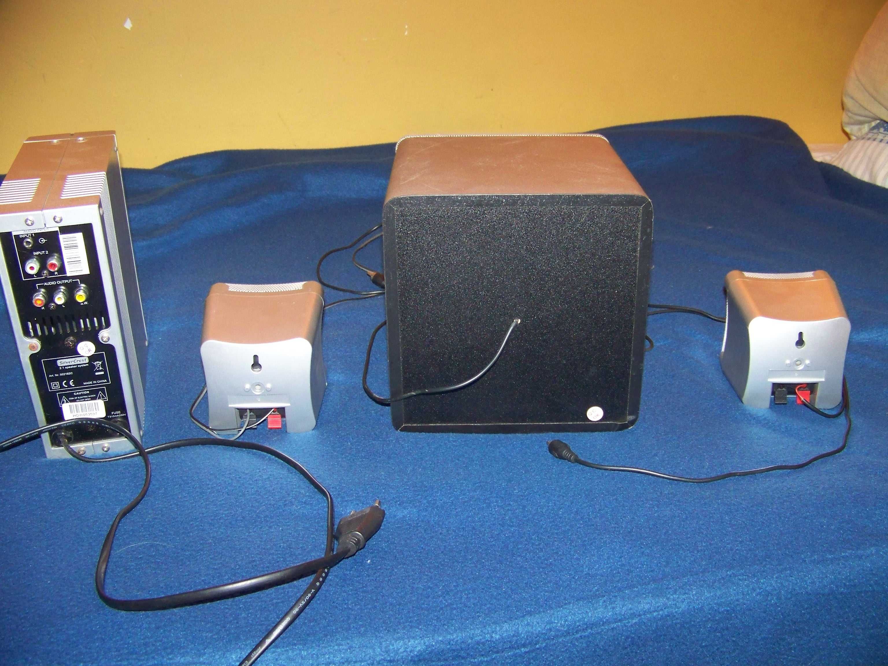 colunas de som amplificadas 2.1 Silvercrest