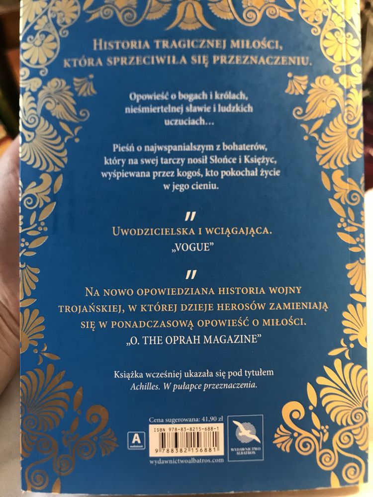 Pieśń o Achillesie. Madeline Miller. NOWA