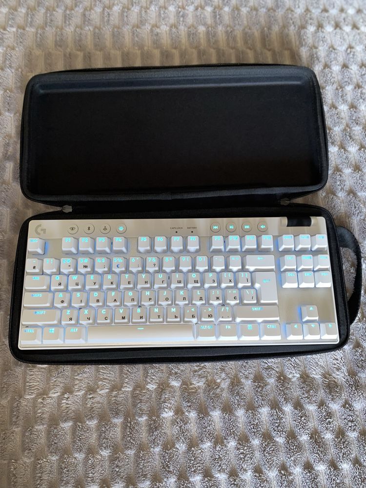 Клавіатура бездротова ігрова Logitech G Pro X TKL LightSpeed White