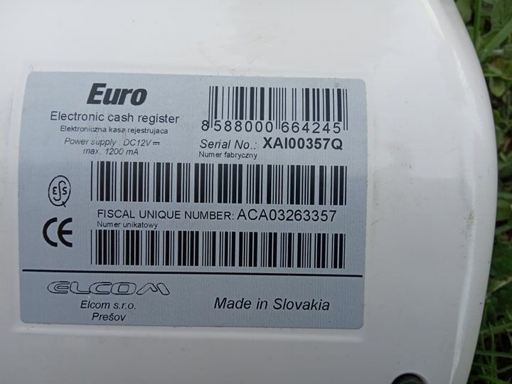 Kasa fiskalna euro elcom- na częśći