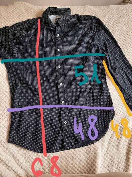 Męska koszula w kropki bawełniana