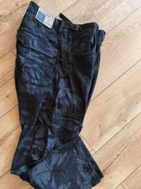 Spodnie męskie 40/32 bojówki moro elastyczny jeans pas106