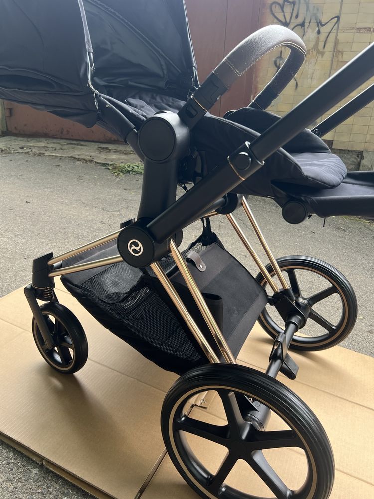 Cybex priam rose gold сайбекс коляска візок дитячий 2 в 1