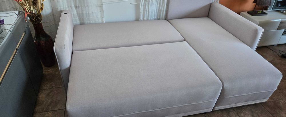 Narożnik 221x153cm z funkcją spania i pojem. PARKER Libro