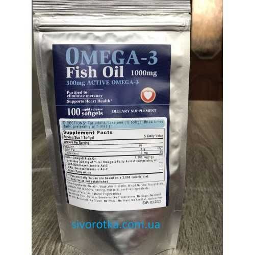 Омега 3  Fish Oil 100 cap 1000mg!