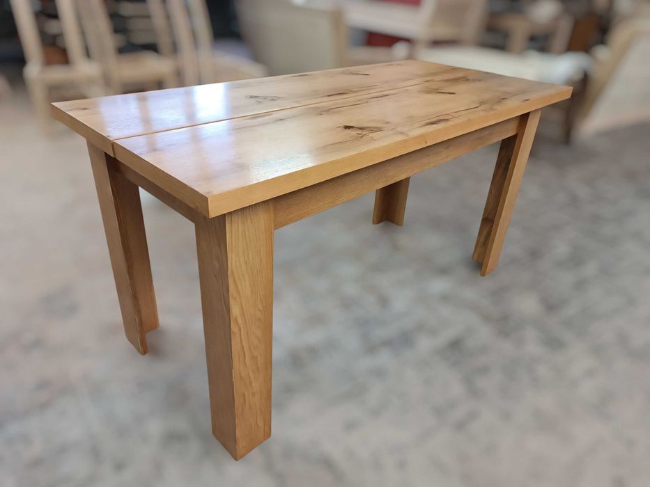 Nowy Stół Dębowy 150cm -z Widocznymi Sękami na Blacie -50% OUTLET