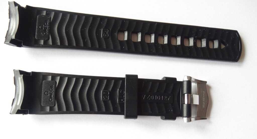 Pasek silikonowy gumowy 20mm do zegarka Omega Seamaster czarny klamra