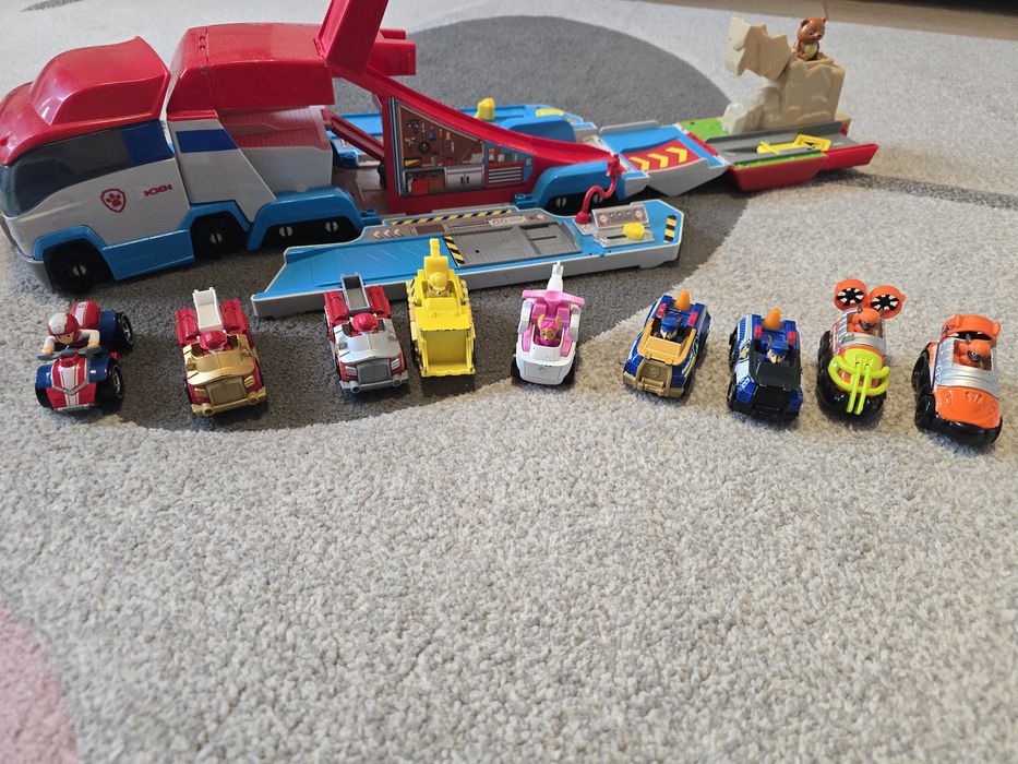 Mega zestaw pisi patrol pojazdy baza patrolowiec