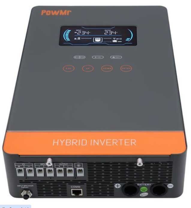 Гібридний інвертор Powmr POW-HVM6.5K 48V,48 В,6500 Вт безперебійник