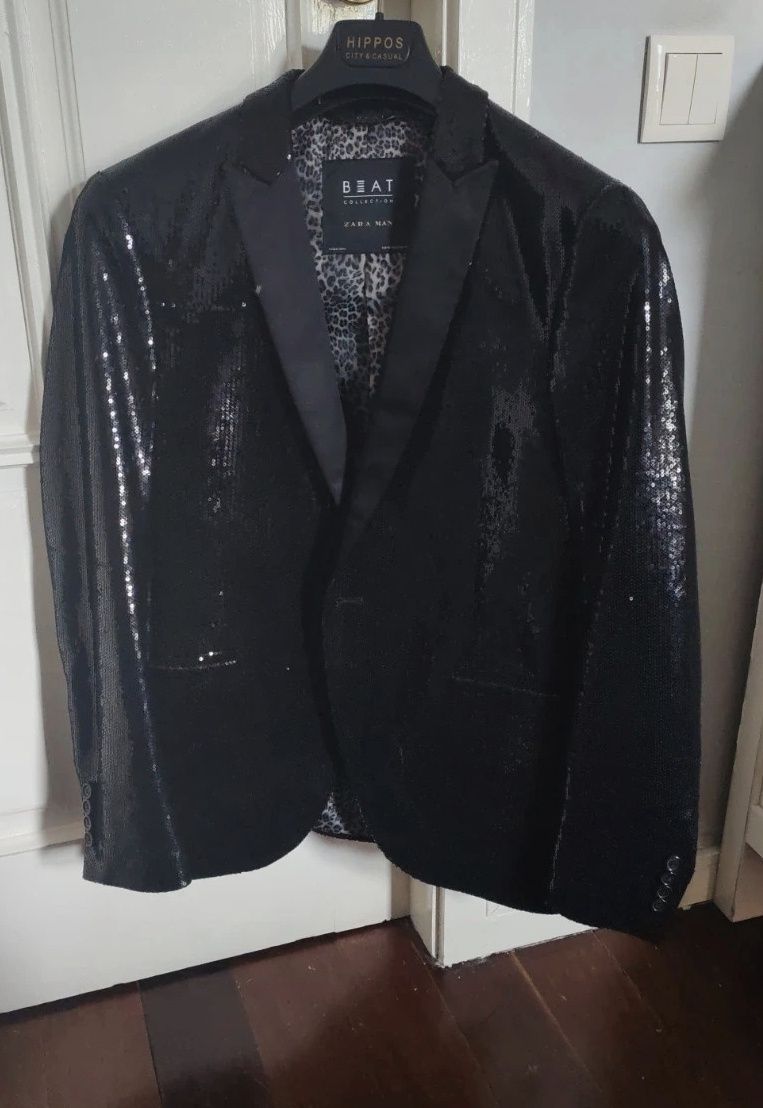 Blazer Lantejoulas Preto