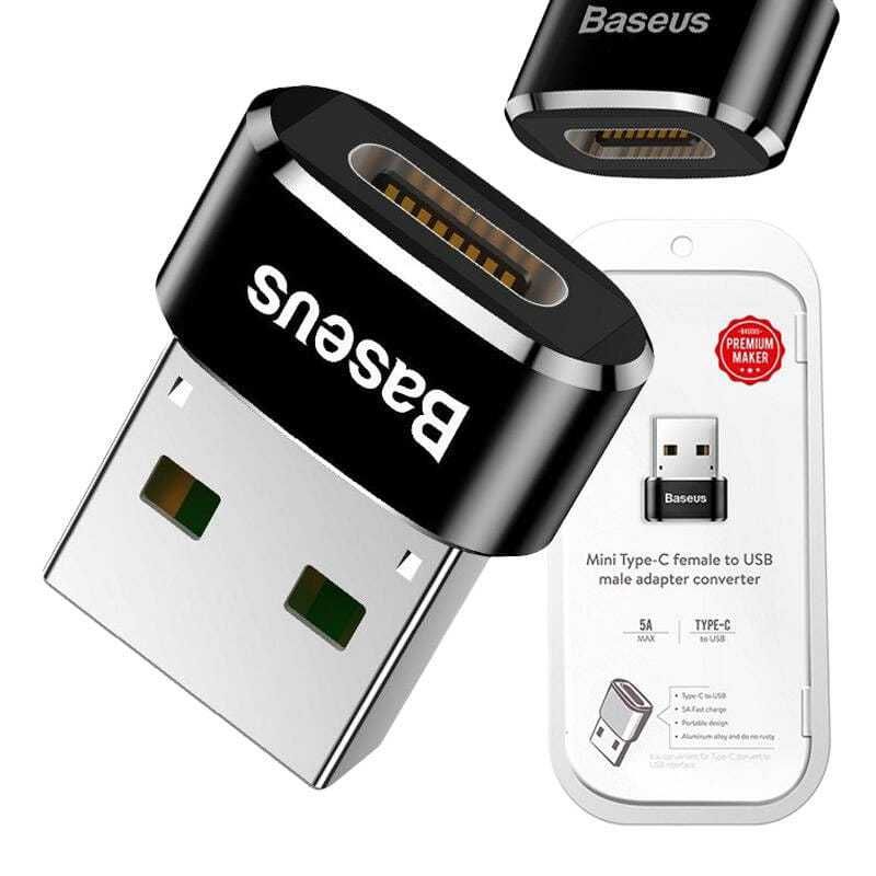 Baseus Adapter Przejściówka Konwerter 3A USB A na USB Typ C Sklep Wwa