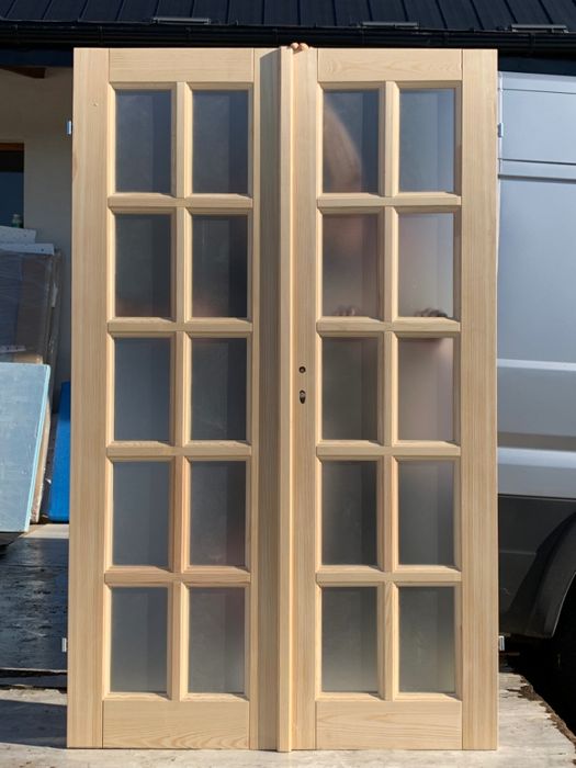 Drzwi wewnętrzne drewniane dwuskrzydłowe lite Cała Polska