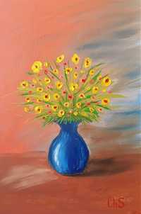 "Żółte kwiaty" Obraz olejny na płótnie 40*60