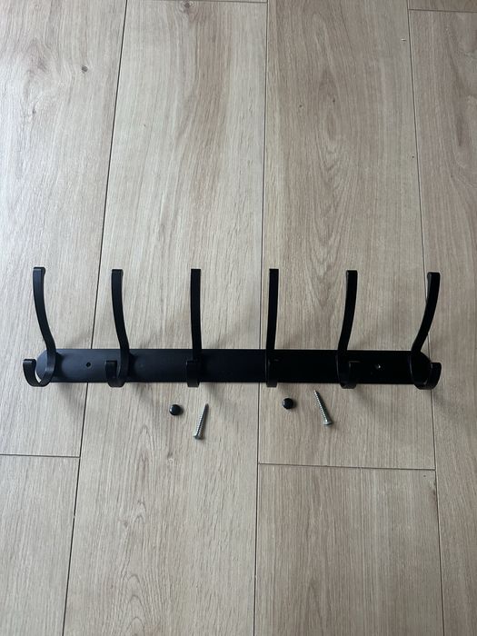 Wieszak na ubrania metalowy czarny loft loftowy wytrzymały