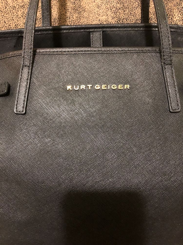 Кожаная сумка шоппер Kurt Geiger не furla coccinelle