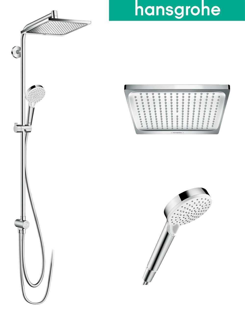 hansgrohe Crometta E 240 1jet Showerpipe Reno, EcoSmart chrom