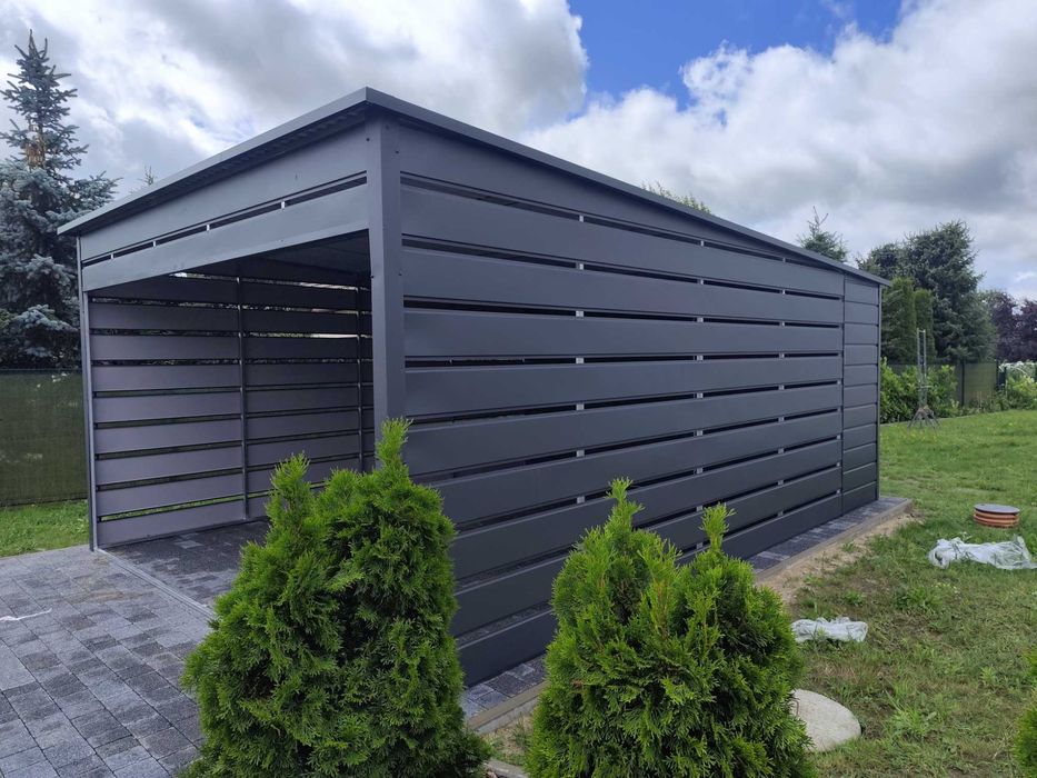 Wiata samochodowa , rowerowa, CARPORT ZE SCHOWKIEM , panele blaszane