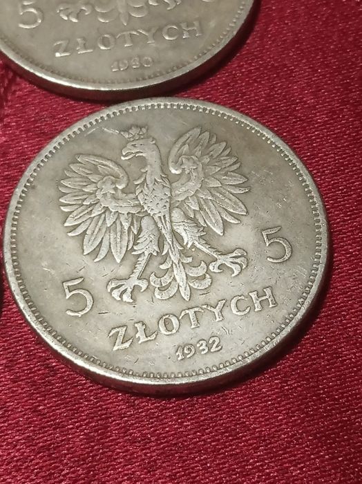 5 PLZ 1928 1930 1931 1932 польський злотий стан на фото