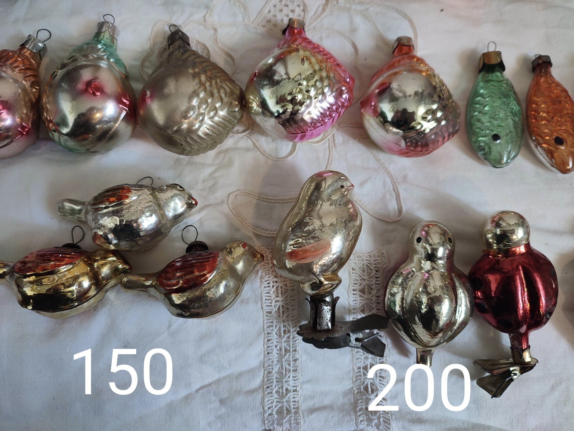 Новогодние ёлочные игрушки ссср.снеговик,дед мороз,сосульки,животные