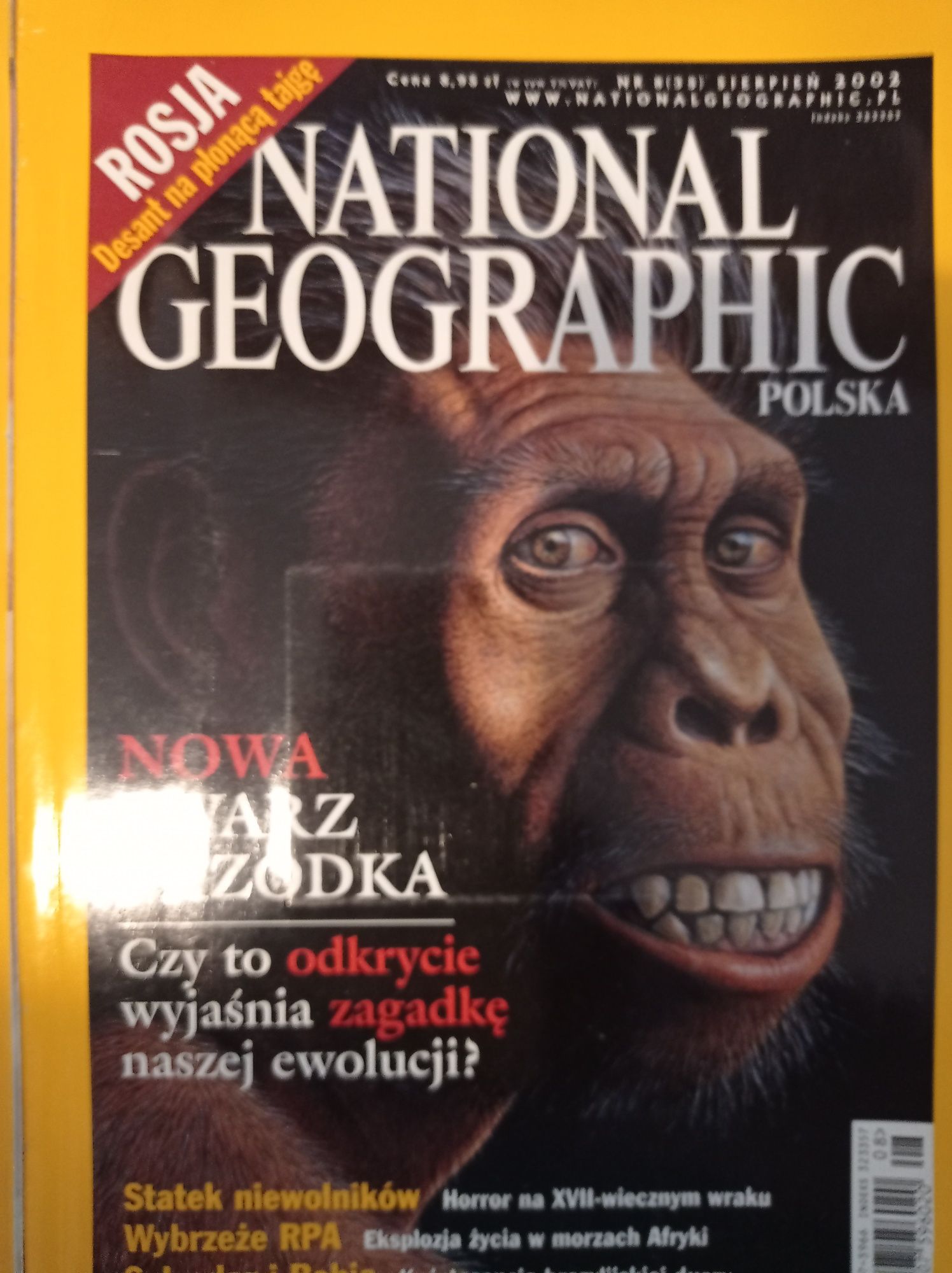 9 egzemplarzy National Geographic 2002 rok