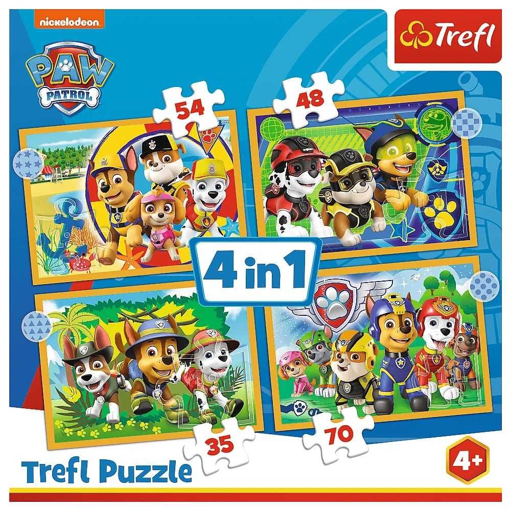 Puzzle 4w1 WAKACYJNY PSI PATROL układanka dla dzieci